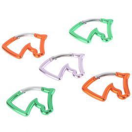 5 Pièces En Plein Air En Aluminium Mousqueton Tactique Boucle Serrure Bagages Cheval Tête En Forme De Porte-Clés Vêtements Bagages Boucle
