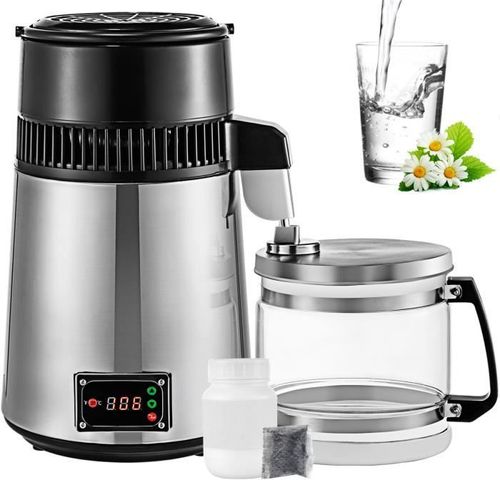 Distillateur D'eau Inox - Vevor - Température Contrôlée 750w - 4l - Filière Dentaire