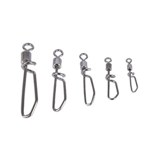 50 Pièces/Lot Hameçon Leurre Attirail Pêche Connecteur Broche Portant Pesca Roulement Pivotant Snap