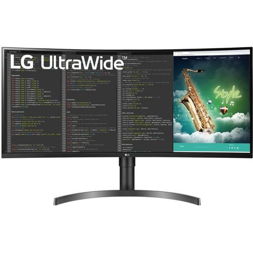 LG 35WN75C-B - Écran LED - incurvé - 35" - 3440 x 1440 UWQHD @ 100 Hz - VA - 300 cd/m² - 2500:1 - HDR10 - 5 ms - 2xHDMI, DisplayPort, USB-C - haut-parleurs