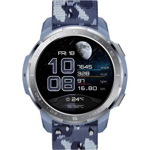Honor Watch Gs Pro - Bleu Camo - Montre Connectée Avec Bracelet - Affichage 1.39" - 4 Go - Bluetooth - 45.5 G