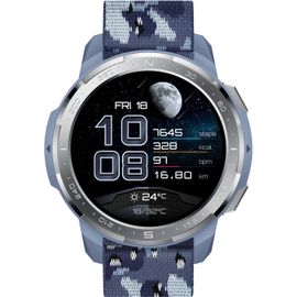 Honor Watch Gs Pro - Bleu Camo - Montre Connectée Avec Bracelet - Affichage 1.39" - 4 Go - Bluetooth - 45.5 G