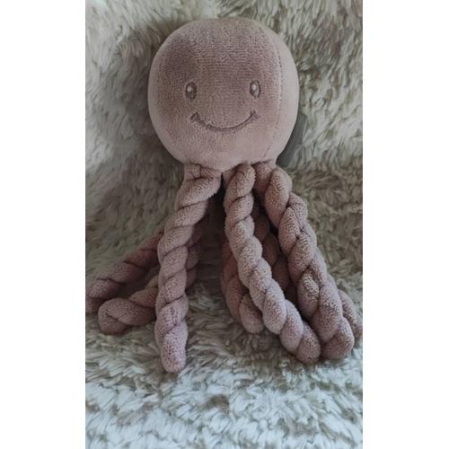 Doudou Poulpe Pieuvre Octopus Nattou Rose Poudré