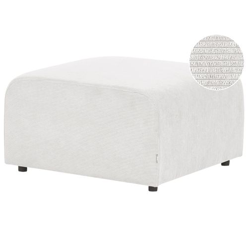 Ottoman Falsterbo Blanc Cassé Velours Côtelé