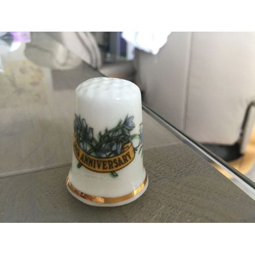 Dé À Coudre De Collection Porcelaine Anglais