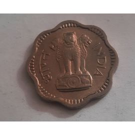 10 Paise Inde Pièce Circulante Chapiteau Aux Lions D'ashoka In_07 1957