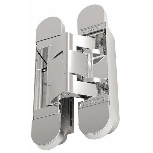 Paumelle invisible - menuiserie bois - H150mm - Chromé brillant ARGENTA
