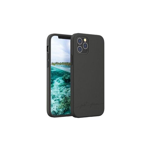 Just Green - Coque De Protection Pour Téléphone Portable - Matériau Végétal 100% Biodégradable Et Compostable, Matière Organique - Noir - Pour Apple Iphone 12, 12 Pro