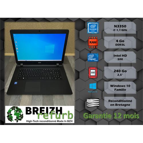 Acer ES1-732 - 17.3" Intel Celeron N3350 - 1.1 Ghz - Ram 4 Go - SSD 240 Go