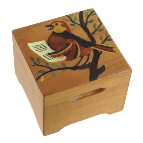 La Vie En Rose (Louiguy - Edith Piaf) - Boîte À Musique - Boîte Musicale Traditionnelle En Bois Avec Marqueterie Oiseau (Réf: C18).