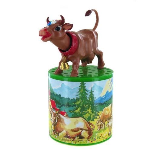 Boîte À Meuh Ou Boîte À Vache Traditionnelle Pour Entendre Le Meuglement D'une Vache Avec Vache Mobile Sur La Boîte