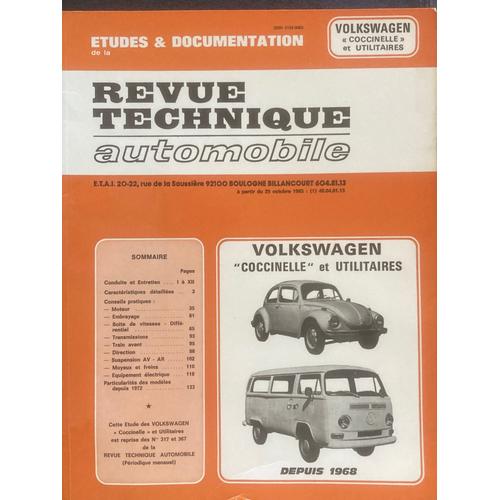 Revue Technique  Volkswagen Coccinelle Et Combi 1200 1300 1302 1303 1500 1302s 1303s  Camionette, Bus, Pick Up, Combi Et Dérivés