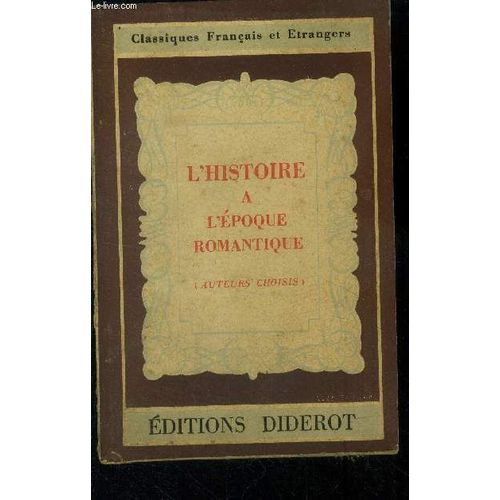 L Histoire À L Époque Romantique