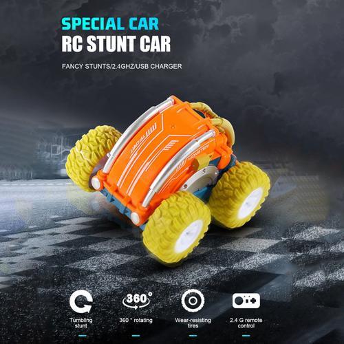 Mini Rc Voiture Télécommande Stunt Car Véhicule Tout-Terrain Tout-Terrain