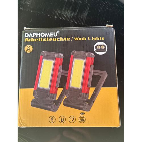 Lot de 2 lampes de travail led avec batterie 