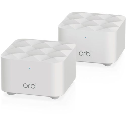 NETGEAR Orbi RBK12 - Système Wi-Fi - (routeur, rallonge) - jusqu'à 3000 pieds carrés - maillage 1GbE - Wi-Fi 5 - Bi-bande