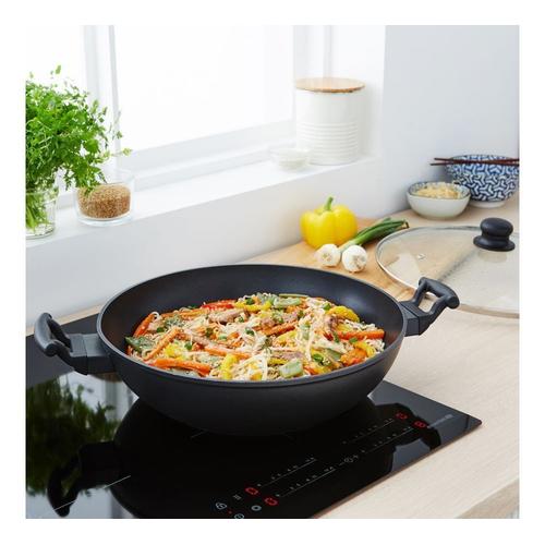 Wok Essentielb Aluminium Forgé Noir Diam32cm