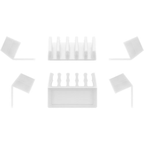 Set de supports de câble Goobay 70431 blanc autocollant 2 pc(s)
