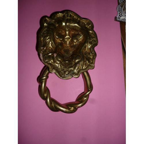 Heurtoir/Marteau de porte forme Tête de lion