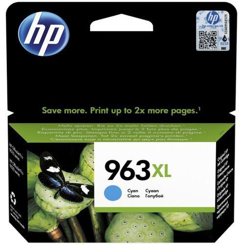 HP 963XL 3JA27AE, Cartouche d'encre cyan authentique, grande capacité, pour imprimantes Tout-en-un HP OfficeJet Pro 9010 / 9020