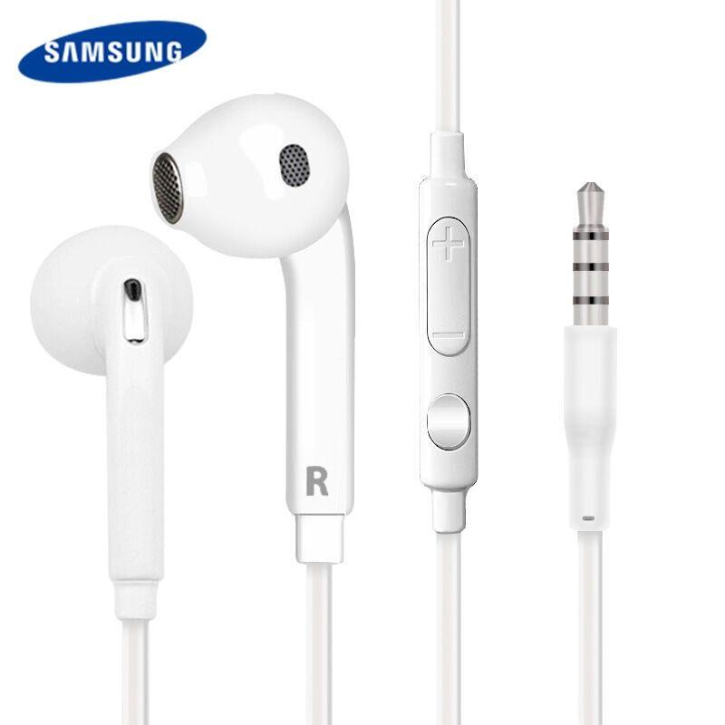 Écouteurs intra-auriculaires blanc pour Samsung Galaxy S6 casque filaire  avec micro 3.5mm Jack casque