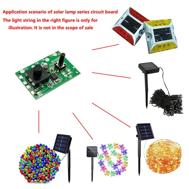 Carte de Commande ChaNe Lampe Solaire 1.2V avec Interrupteu... - 4