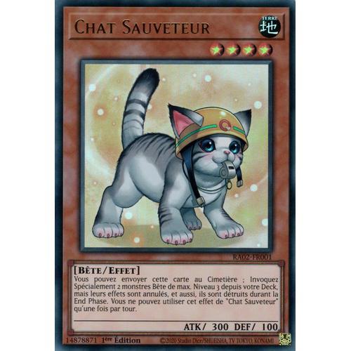 Yu Gi Oh Ra02 Fr001 "B" Chat Sauveteur Ultra Rare