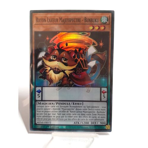 Yu Gi Oh Mzmi Fr072 Raton Laveur Majesspectre Bunbuku Super Rare