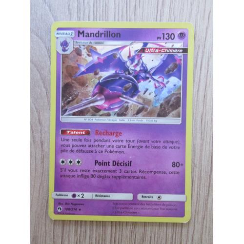 Carte Pokemon - Mandrillon - 108/214 - Holo Sl8 Soleil Et Lune Tonnerre Perdu Français