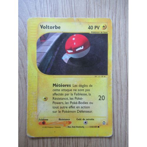 Carte Pokemon Voltorbe 40 Pv 115/147 Wizards Aquapolis