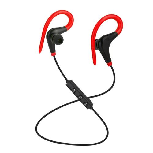 Bluetooth 4.1 Sport casque en cours d'exécution sans fil oreille crochet Super basse stéréo casque Sport écouteur casque Type red