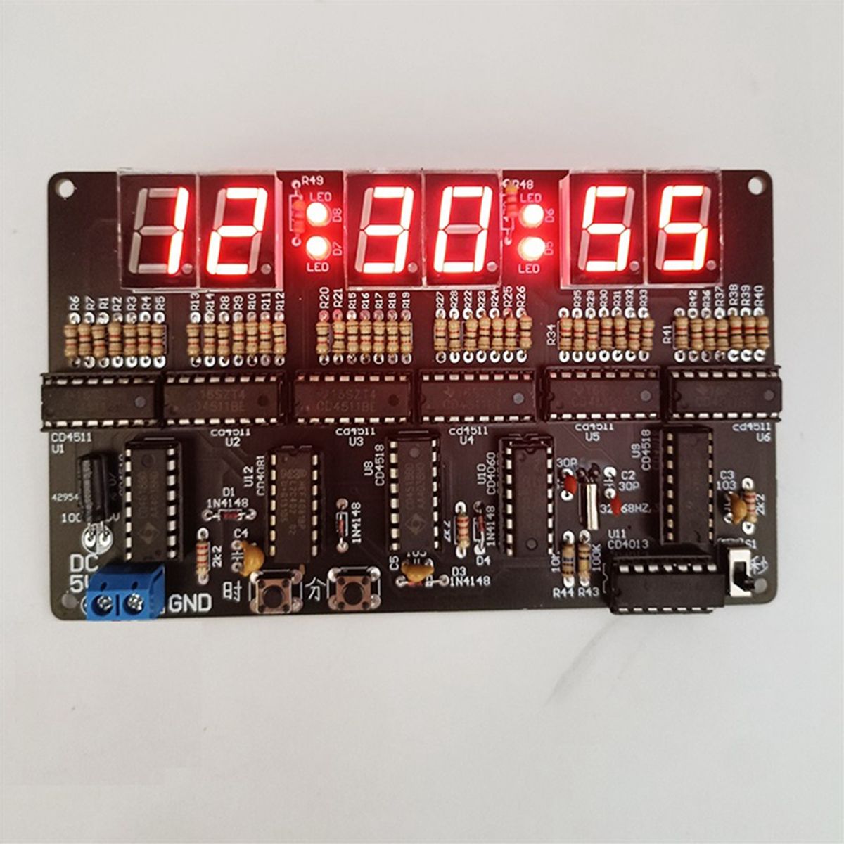 DC 4,5 V-5,5 V 6 Bits Kit D'Horloge  Circuit NumRique Horl... - 2