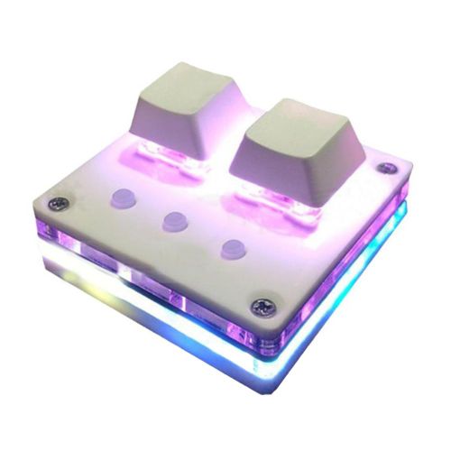 2 Touches OSU Mini Clavier Clavier de Programmation Macro Clavier Clavier MéCanique avec Interrupteur Bleu
