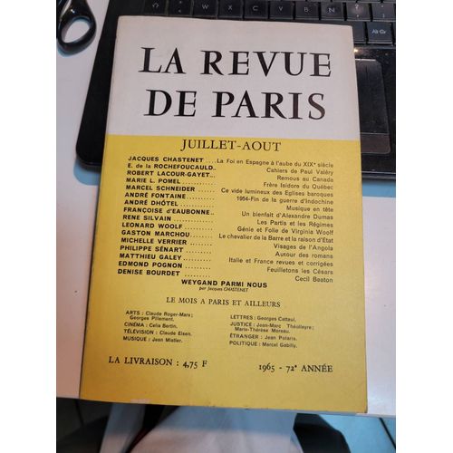 La Revue De Paris Numero 7 ... 1965
