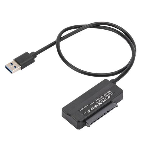 Adaptateur SATA Vers USB 3.0 Type C Vers Câble SATA Transmission de DonnéEs Haute Vitesse 5 Gbps pour Adaptateur SATA pour Disque Dur HDD 2,5 Pouces