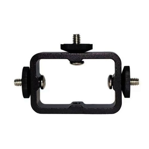 Support Adaptateur de Flash pour Diffusion en Direct TéLéPhones avec Appareil Photo Selfie, Machine à 1/4 Trous MéTal Trois Positions