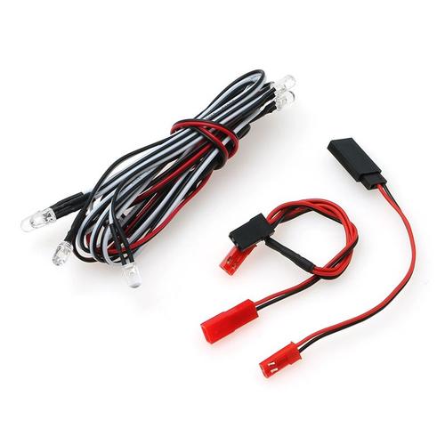 5mm 6 Led Light Kit 4 Blanc 2 Rouge 5mm Avec Conversion Cable Pour 1/10 1/8 Axial Scx10 Trx4 D90 Rc Car