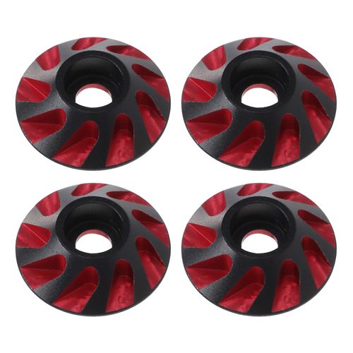 4 Pièces Métal Queue Aile M3 Vis À Tête Plate Rondelles 15 Mm Pour 1/8 Échelle Hors Route Monstre Camion Rc Dérive Voitures, Rouge