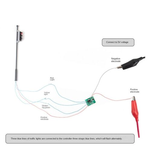 3 Circuits Imprimés Feux Tricolores Pour Modélisme Ferroviaire échelle HO (1:87) - Tension 5-6V, Taille 19x18.5mm