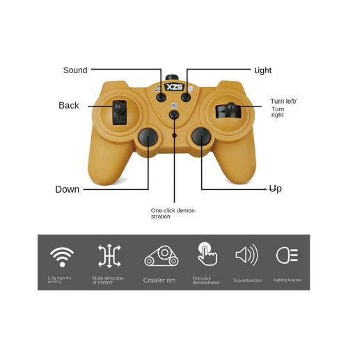 1:24 2.4ghz 9 Canaux Télécommande Tracteur Jouet Bulldozer Rc Alliage D'aluminium Ingénierie Tracteur Pour Enfants Style B