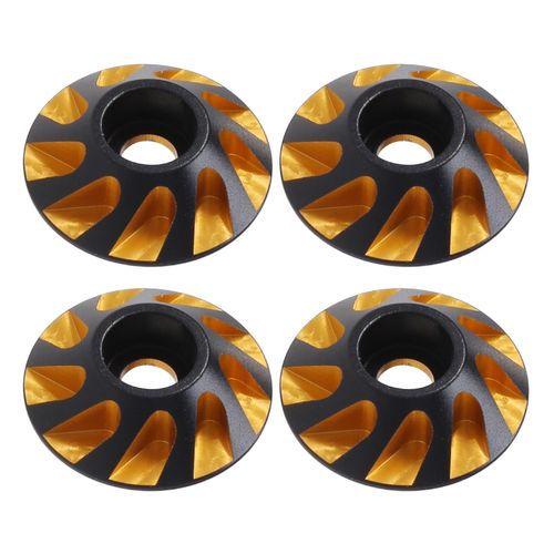 4 Pièces Métal Queue Aile M3 Vis À Tête Plate Rondelles 15 Mm Pour 1/8 Échelle Hors Route Monstre Camion Rc Dérive Voitures, Jaune