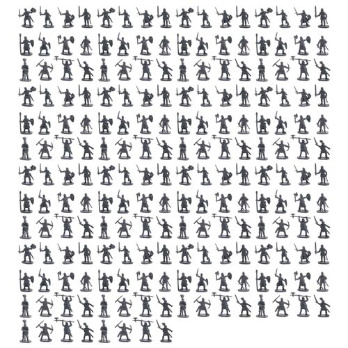 1: 72 200/Ensemble Figurines De Soldats Anciens En Plastique Jouet Soldats Archaïques Épéiste Figurine D'action Bricolage Scène De Guerre Gris