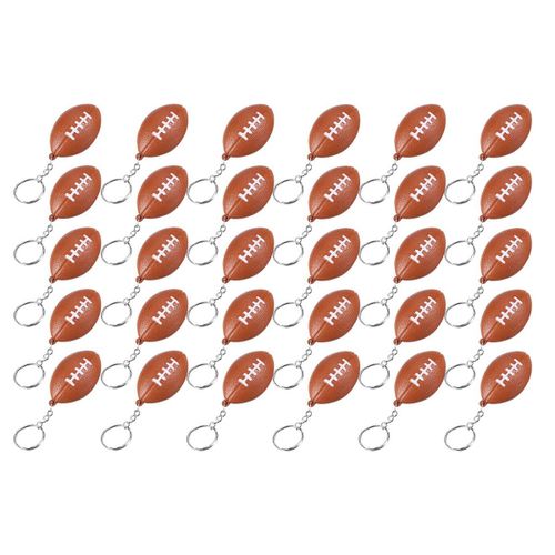 Lot De 30 Porte-Clés Ballon De Rugby Pour Les Fêtes,Balle Anti-Stress De Rugby,Récompense De Scolaire,Décorations De Centre De Table De Sport