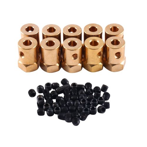 10pcs Couplage Hexagonal Diy Intelligent Chariot Roue Pneu Connecteur Dc Décélération Moteur Pour Modèle Robot