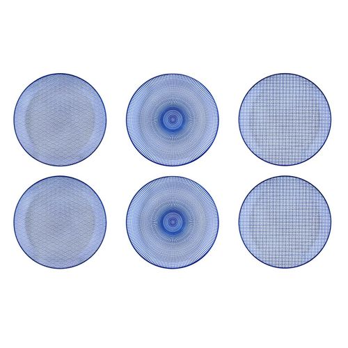 Assiette Pattern Ø26cm - 6 Pièces - Dark Blue