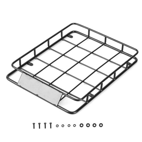 Plateau De Bagages De Tasse De Chameau De Galerie De Toit En Métal De 190x147mm Pour Les Pièces De Voiture Sur 1/10 Rc Axial Scx10 Trx4 D90