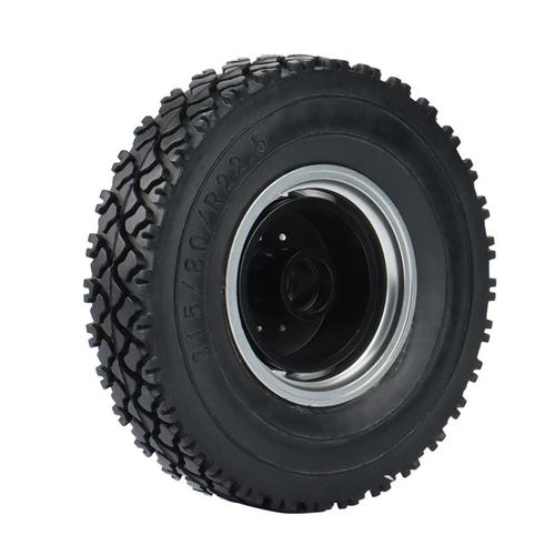 6 Pièces En Métal Et Arrière Moyeu De Roue En Caoutchouc Pneu Roue Ensemble Pour 1/14 Rc Remorque Tracteur Camion Voiture