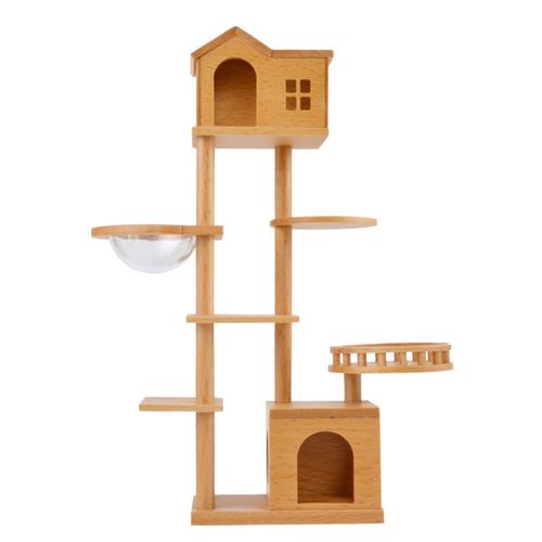 Meubles De Maison De Poupée Pour 1/6 Bjd Accessoires De Maison De Poupée Chat En Bois Cadre D'escalade Ornements Miniatures