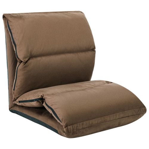 Vidaxl Chaise Pliable De Sol Taupe Microfibre