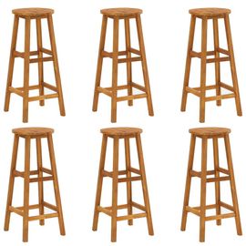 Vidaxl Tabourets De Bar Lot De 6 Bois D'acacia Solide